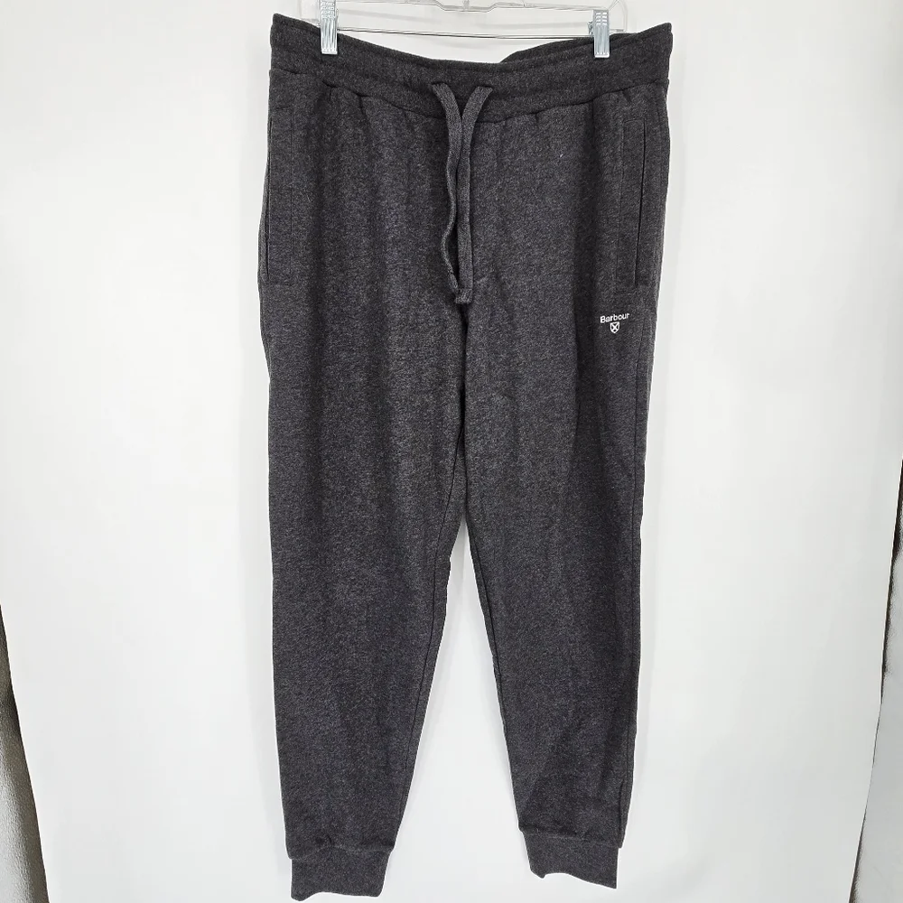 Barbour nico lounge charcoal marl pants pull on joggers size XL